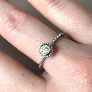 Silpada Stacking Ring with Yellow Stone
